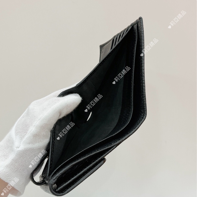 莉亞精品♡Gucci 615525 釦式短夾 黑色 二手-16