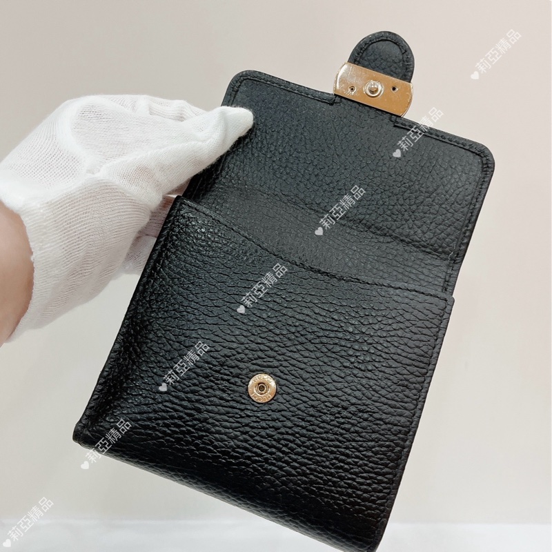 莉亞精品♡Gucci 615525 釦式短夾 黑色 二手-18