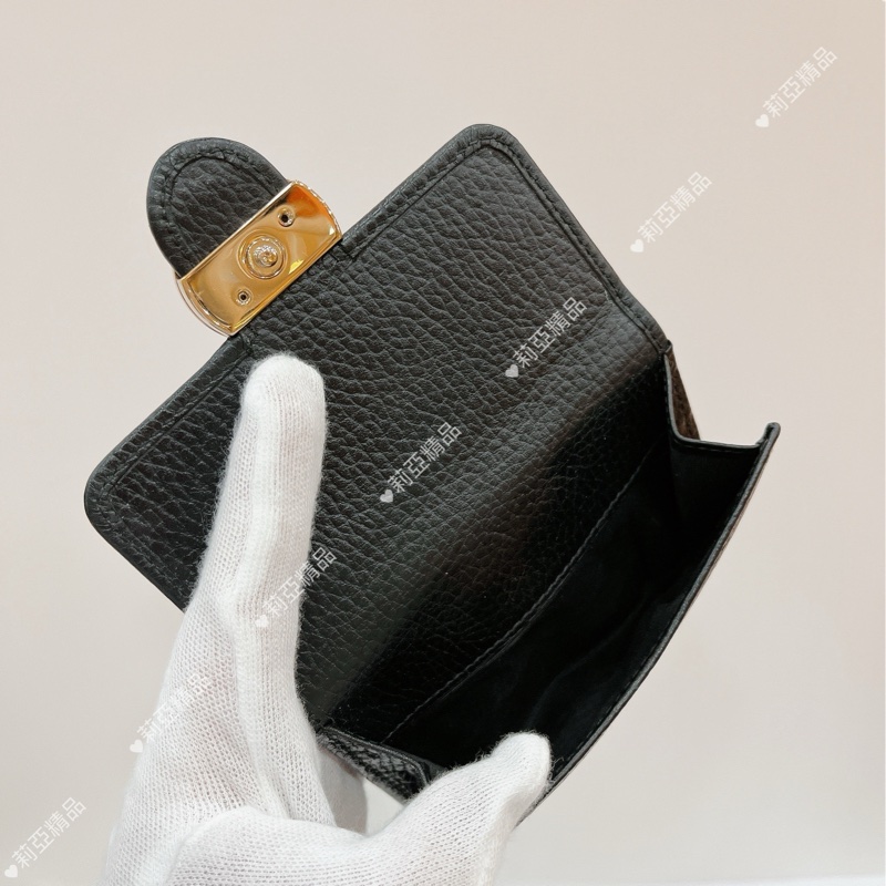 莉亞精品♡Gucci 615525 釦式短夾 黑色 二手-19