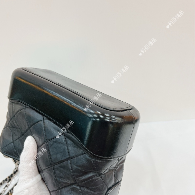 莉亞精品♡Chanel AS0865 皮穿練字母手把 流浪包 二手-10