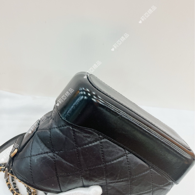 莉亞精品♡Chanel AS0865 皮穿練字母手把 流浪包 二手-11