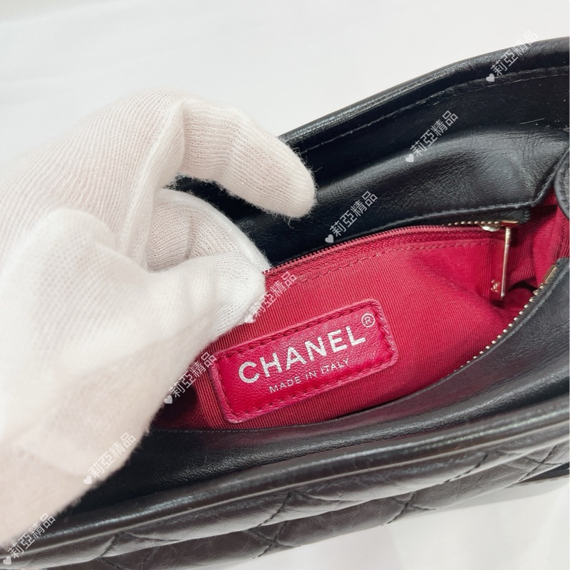莉亞精品♡Chanel AS0865 皮穿練字母手把 流浪包 二手-19