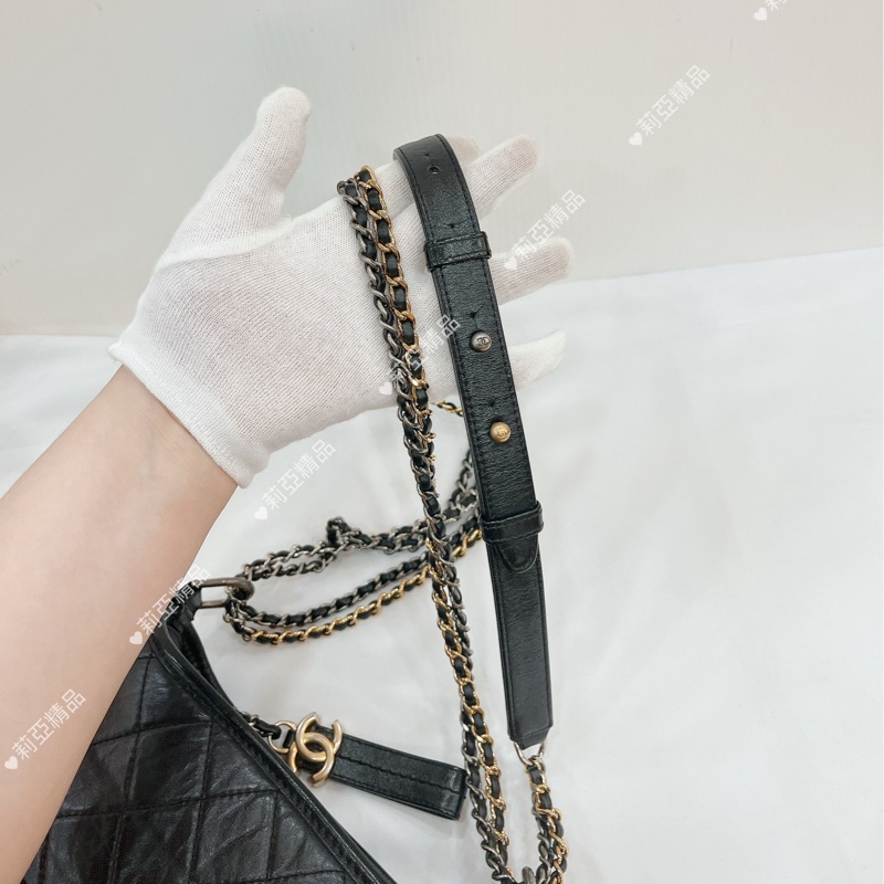 莉亞精品♡Chanel AS0865 皮穿練字母手把 流浪包 二手-21
