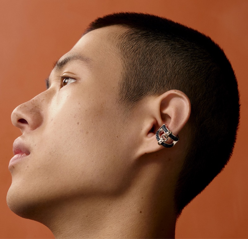 💖Hermes 耳夾 黑銀配色 男女適用💖 全新-1