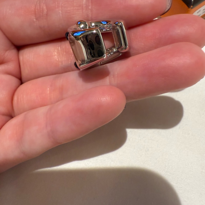 💖Hermes 耳夾 黑銀配色 男女適用💖 全新-4