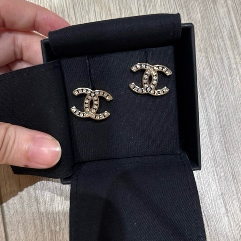 Chanel 水鑽耳環
