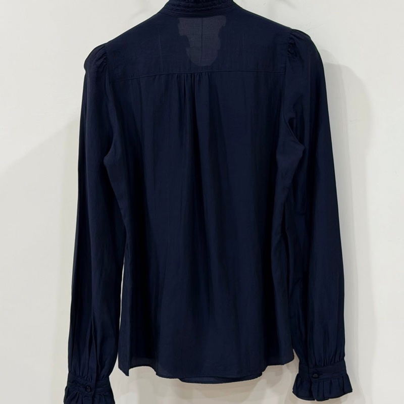 Burberry 藍標 花邊蕾絲戰馬上衣 深藍-1