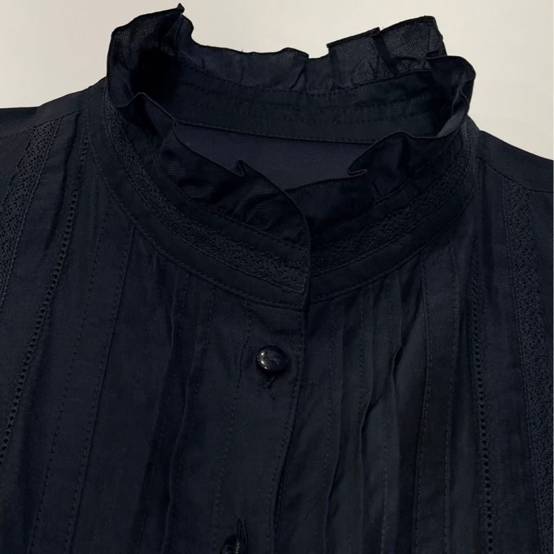 Burberry 藍標 花邊蕾絲戰馬上衣 深藍-3