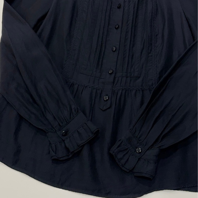 Burberry 藍標 花邊蕾絲戰馬上衣 深藍-5