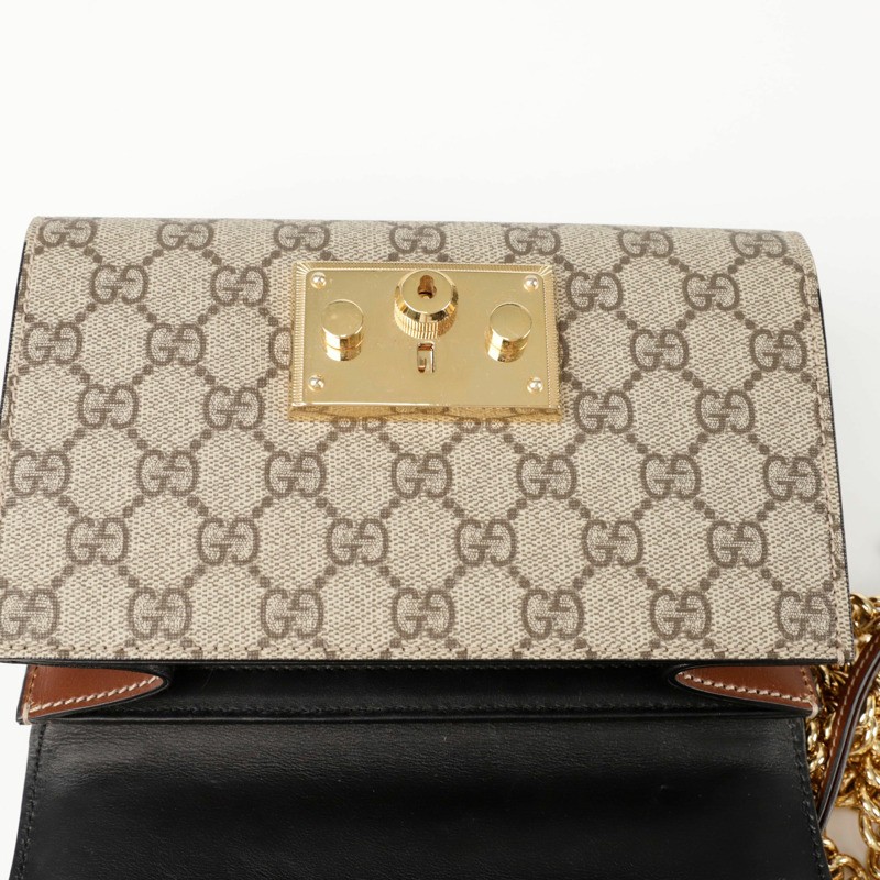 GUCCI 槳形鎖扣小鏈條單肩斜背包 409487-8