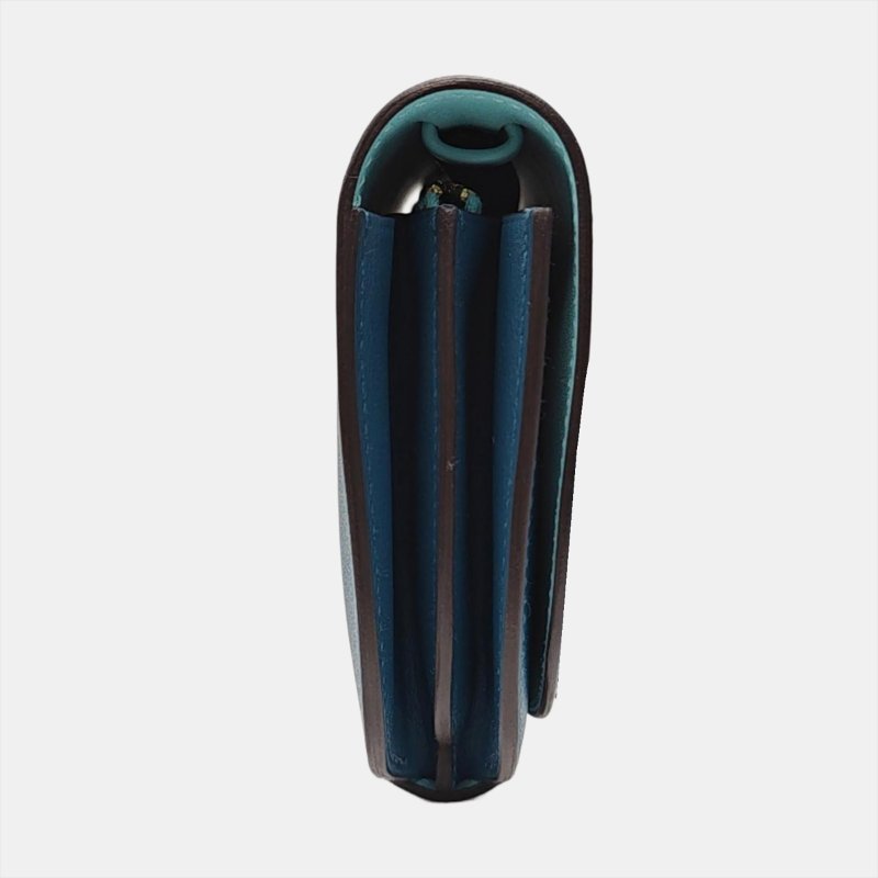 HERMÈS Convoyeur 迷你新牛仔藍Evercolor牛皮單肩包斜挎包 銀色五金 T刻 可拆卸肩帶 9.8新-3