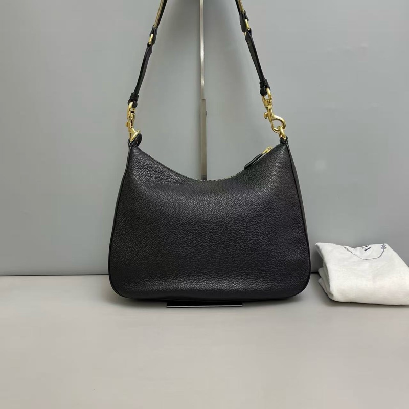 Prada 黑金牛皮荔枝紋單肩包 尺寸約32x22 附件:原防塵袋-1