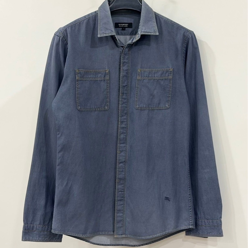 Burberry 黑標 復古戰馬牛仔襯衫-0