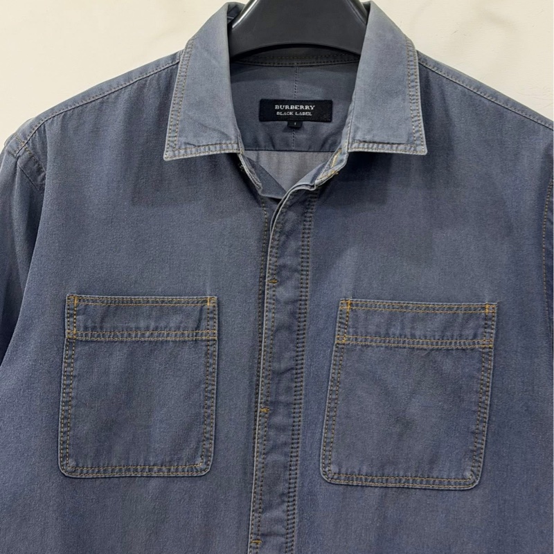 Burberry 黑標 復古戰馬牛仔襯衫-4