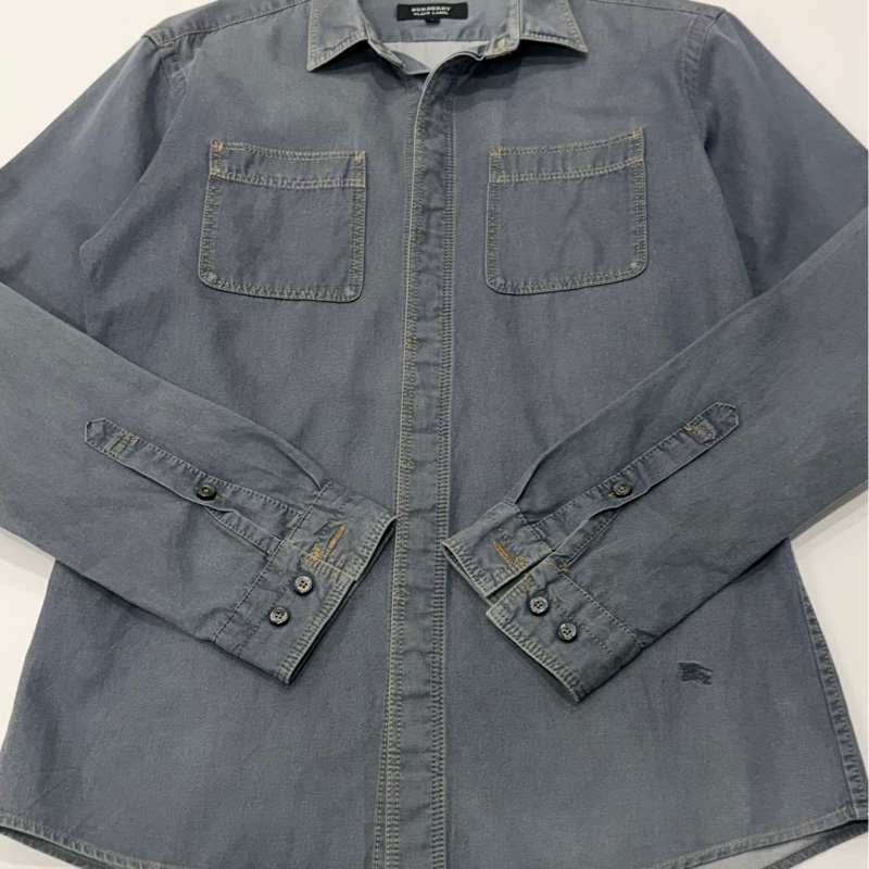 Burberry 黑標 復古戰馬牛仔襯衫-7