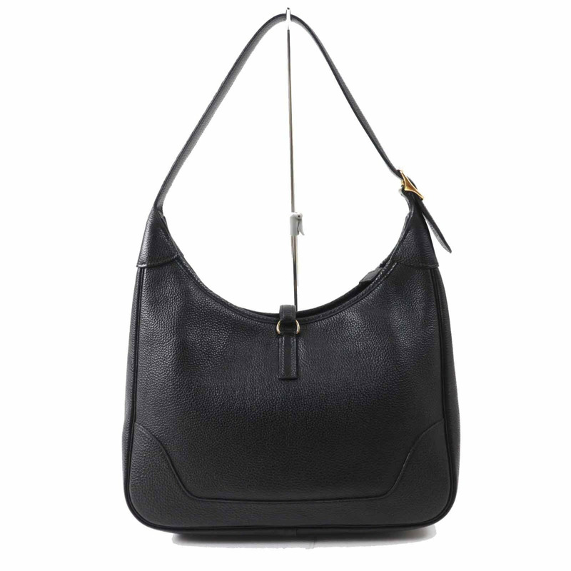 愛馬仕 Trim 31 Togo 黑色肩背包,金色五金配件,G 字印記,法國製造,女士款-2