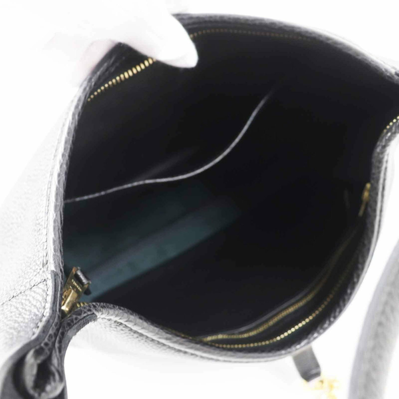 愛馬仕 Trim 31 Togo 黑色肩背包,金色五金配件,G 字印記,法國製造,女士款-5