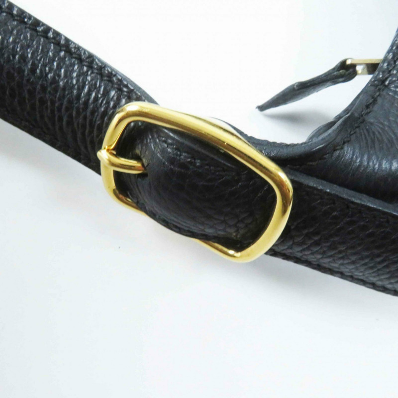 愛馬仕 Trim 31 Togo 黑色肩背包,金色五金配件,G 字印記,法國製造,女士款-8