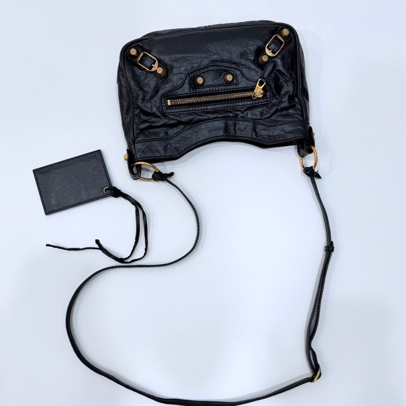 BALENCIAGA 巴黎世家 METALLIC EDGE HIP 金釦 麻將包 腋下包 側背包 肩背包 斜背包-5