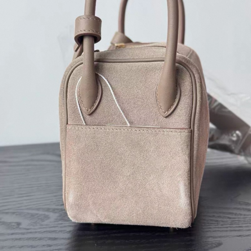 Hermes 愛馬仕 minilindy 大象灰拼 金扣B刻盒子塵袋 復印票-3