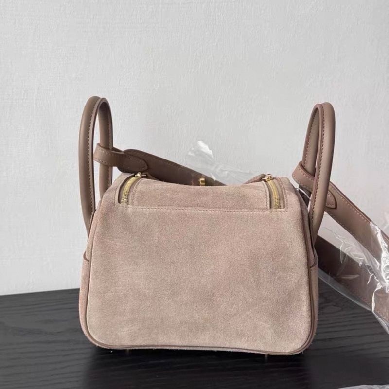 Hermes 愛馬仕 minilindy 大象灰拼 金扣B刻盒子塵袋 復印票-5