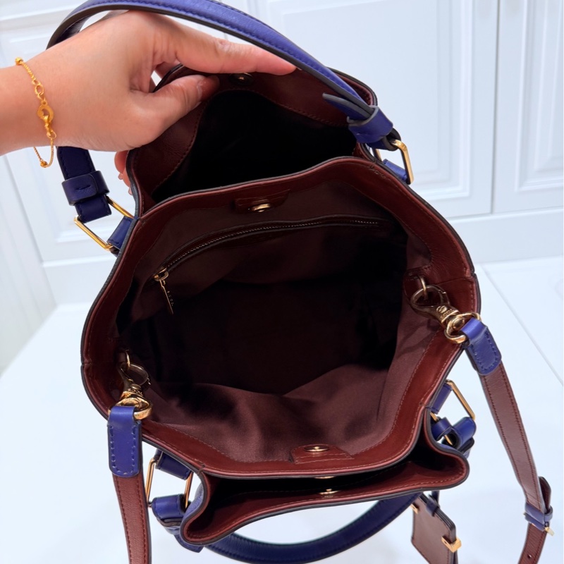 Tod's tods Flower Bag 紫 手提包 肩背包 斜背包 側背包 水桶包-11