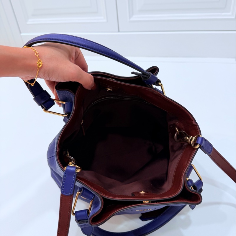 Tod's tods Flower Bag 紫 手提包 肩背包 斜背包 側背包 水桶包-12