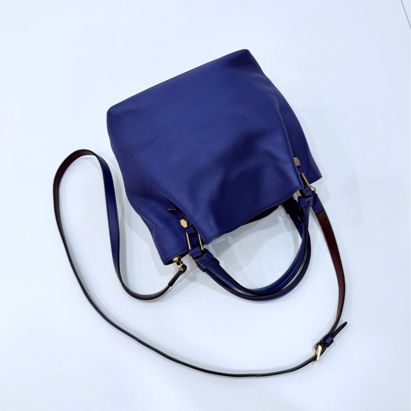 Tod's tods Flower Bag 紫 手提包 肩背包 斜背包 側背包 水桶包-21