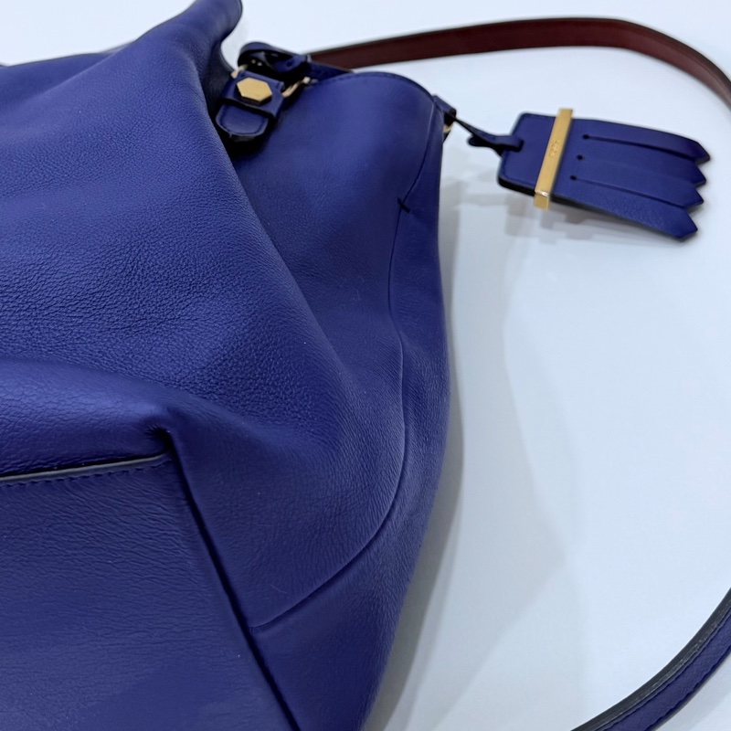 Tod's tods Flower Bag 紫 手提包 肩背包 斜背包 側背包 水桶包-32