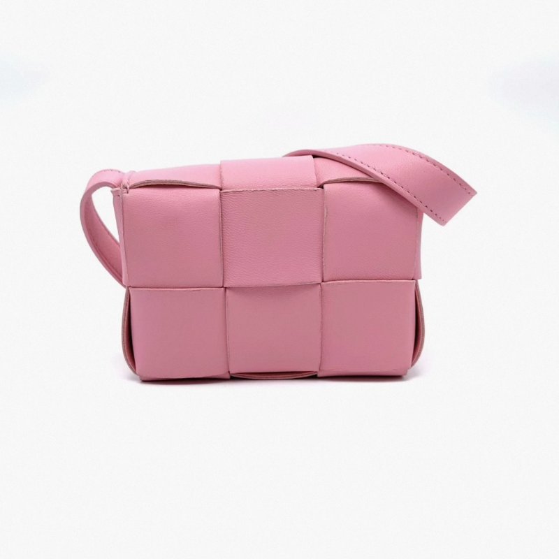 BV 櫻花粉Cassette mini肩背斜背枕頭包12*8*5 99新配件塵袋-3