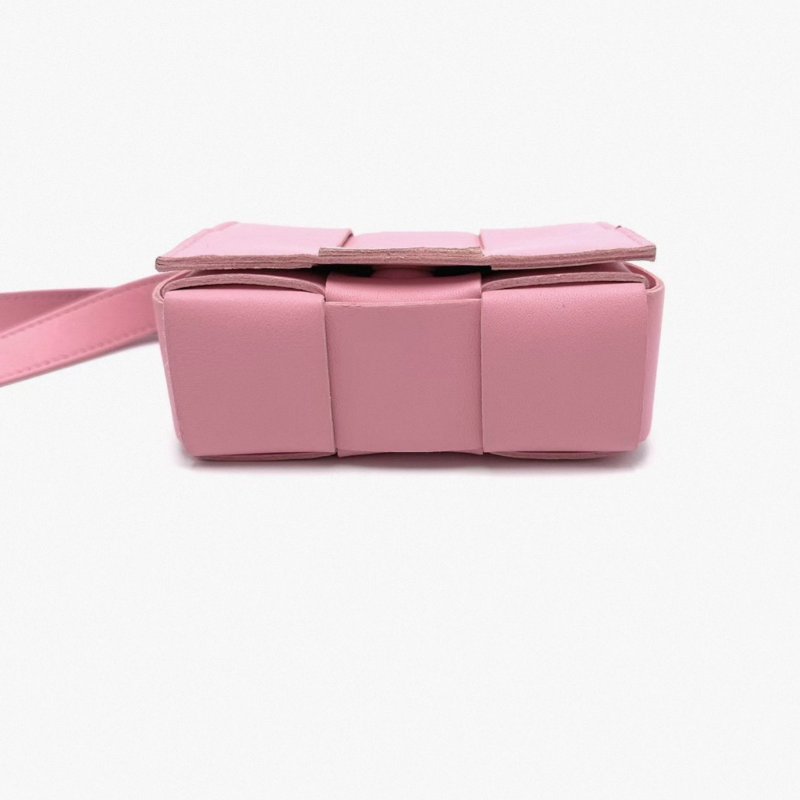 BV 櫻花粉Cassette mini肩背斜背枕頭包12*8*5 99新配件塵袋-5