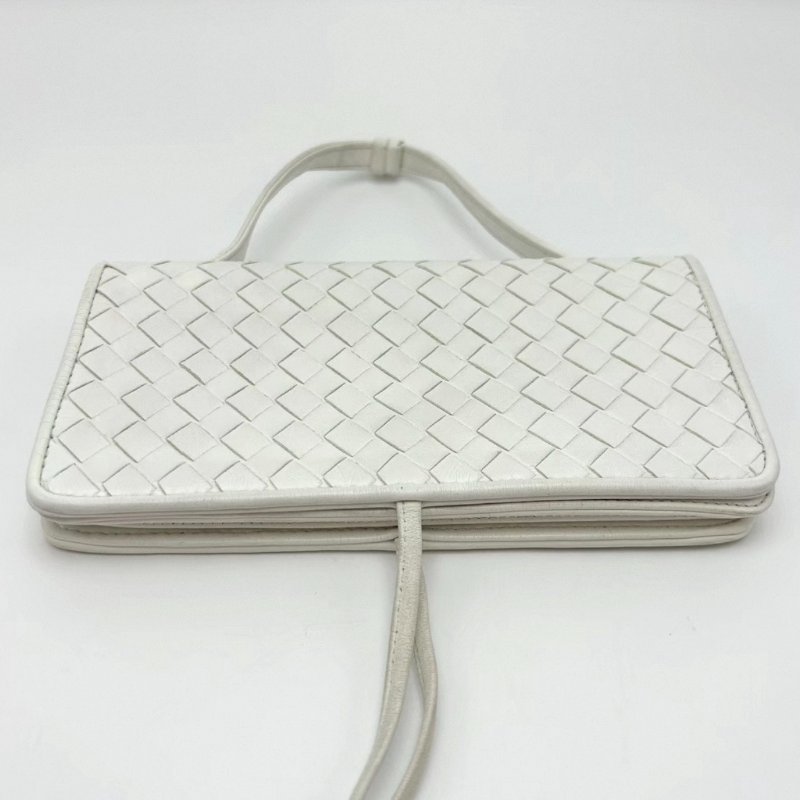 BV 白色經典編織手提包 20*11*2.5 98新配件塵袋-4