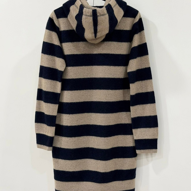 Burberry 藍標 連帽抽繩橫條戰馬毛料洋裝-1