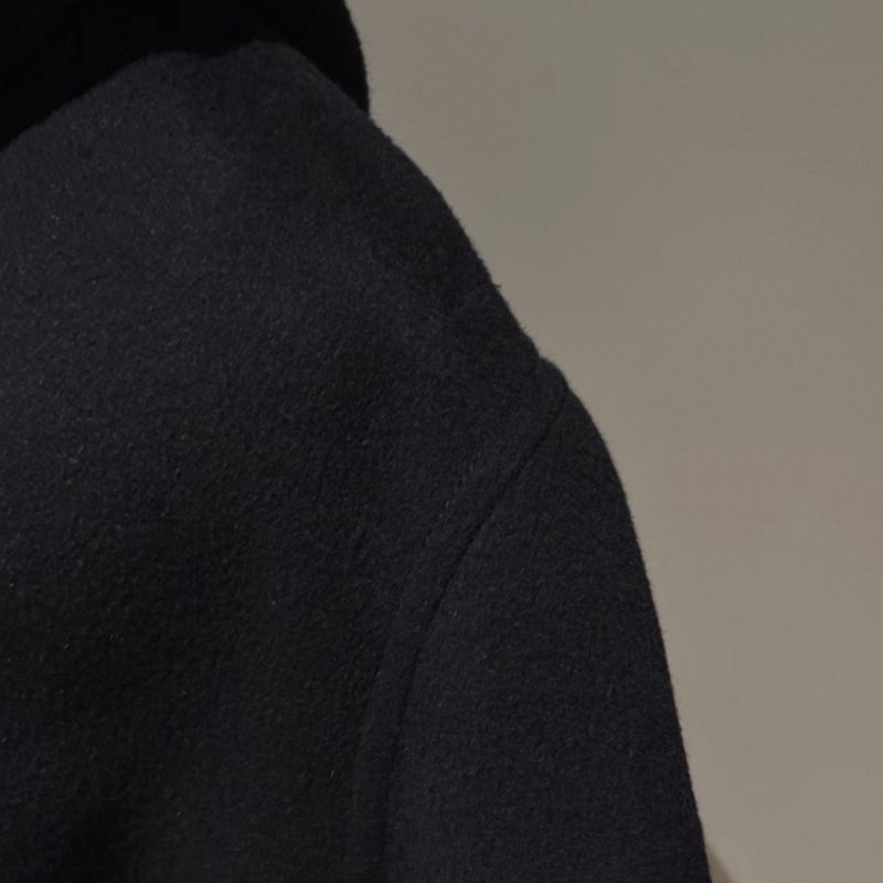 LV 老花圖案羊毛大衣 38碼 衣長96肩寬47胸圍100 98新配件塵袋-2