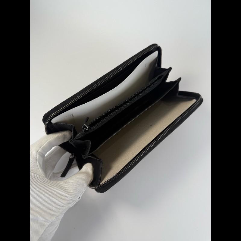 GUCCI 拉鍊長夾 黑色牛皮錢包-4