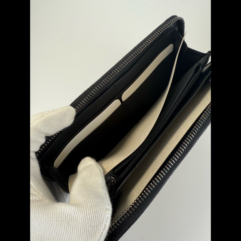 GUCCI 拉鍊長夾 黑色牛皮錢包-7
