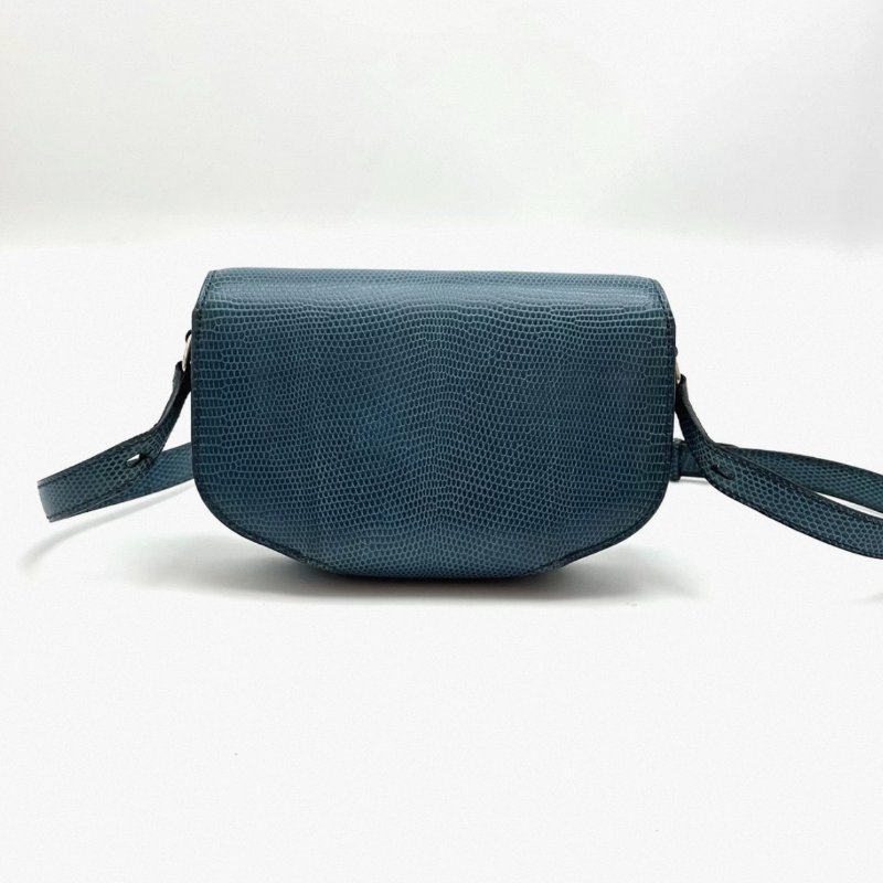 HERMES cherche midi mini鴨子藍銀扣1P豬鼻包18*12*5 98新配件塵袋-4