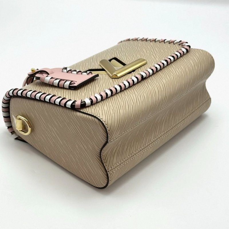 LV 奶茶色水波紋twist中號手提肩背斜背包 芯片款 23*17*9.5 全新閒置配件盒子塵袋-1