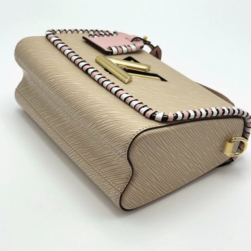 LV 奶茶色水波紋twist中號手提肩背斜背包 芯片款 23*17*9.5 全新閒置配件盒子塵袋-2