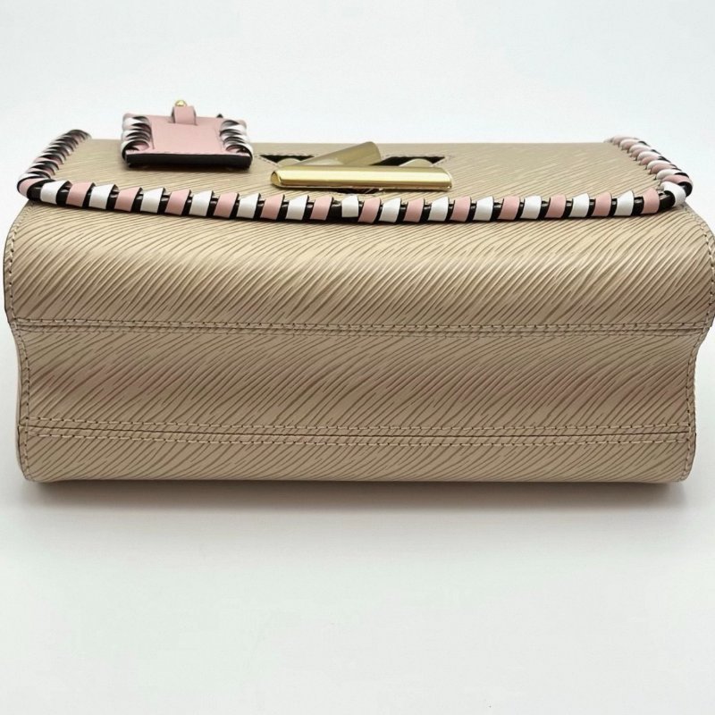 LV 奶茶色水波紋twist中號手提肩背斜背包 芯片款 23*17*9.5 全新閒置配件盒子塵袋-4