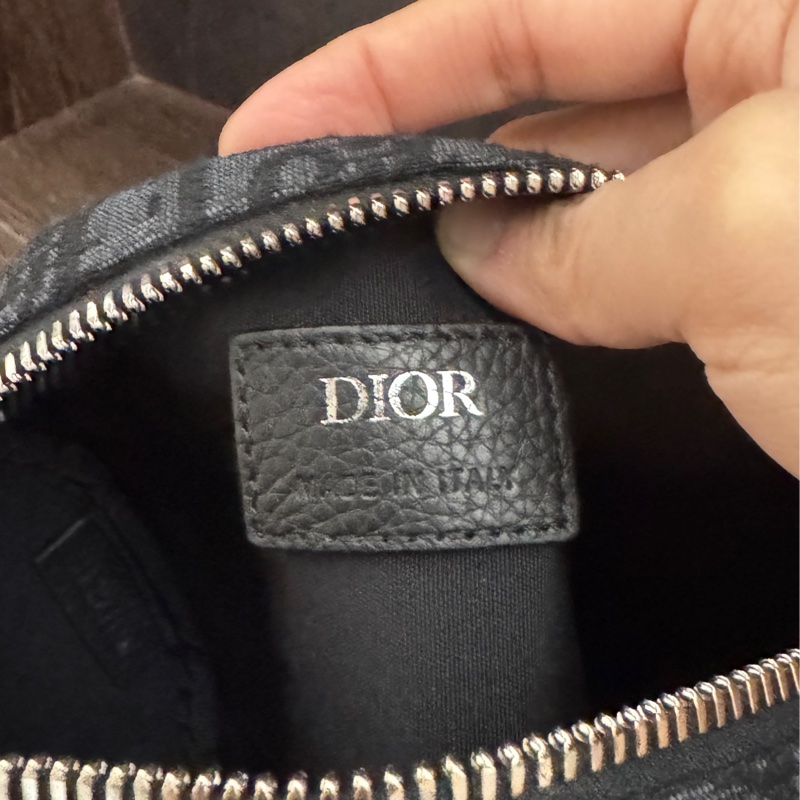 Dior 迪奧Oblique Roller so black黑老花斜背/肩背圓筒包配件齊全-3