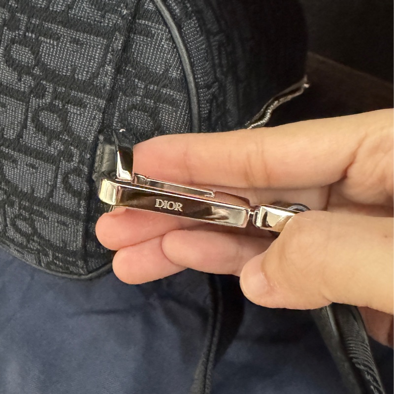 Dior 迪奧Oblique Roller so black黑老花斜背/肩背圓筒包配件齊全-5