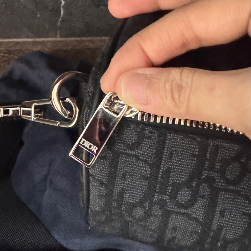 Dior 迪奧Oblique Roller so black黑老花斜背/肩背圓筒包配件齊全-6