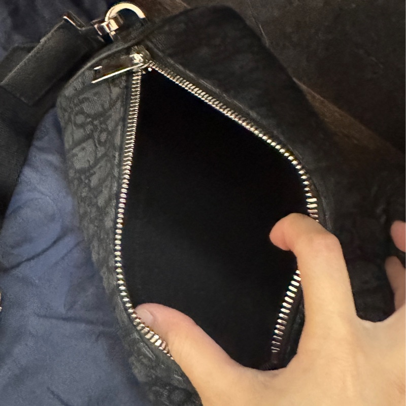 Dior 迪奧Oblique Roller so black黑老花斜背/肩背圓筒包配件齊全-7