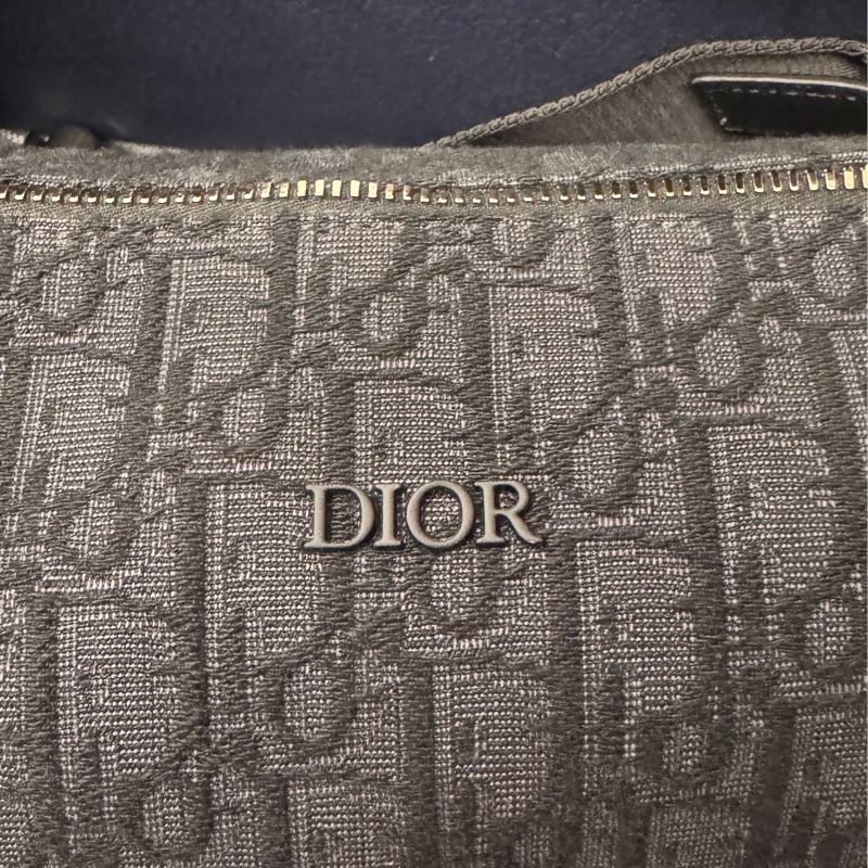 Dior 迪奧Oblique Roller so black黑老花斜背/肩背圓筒包配件齊全-9