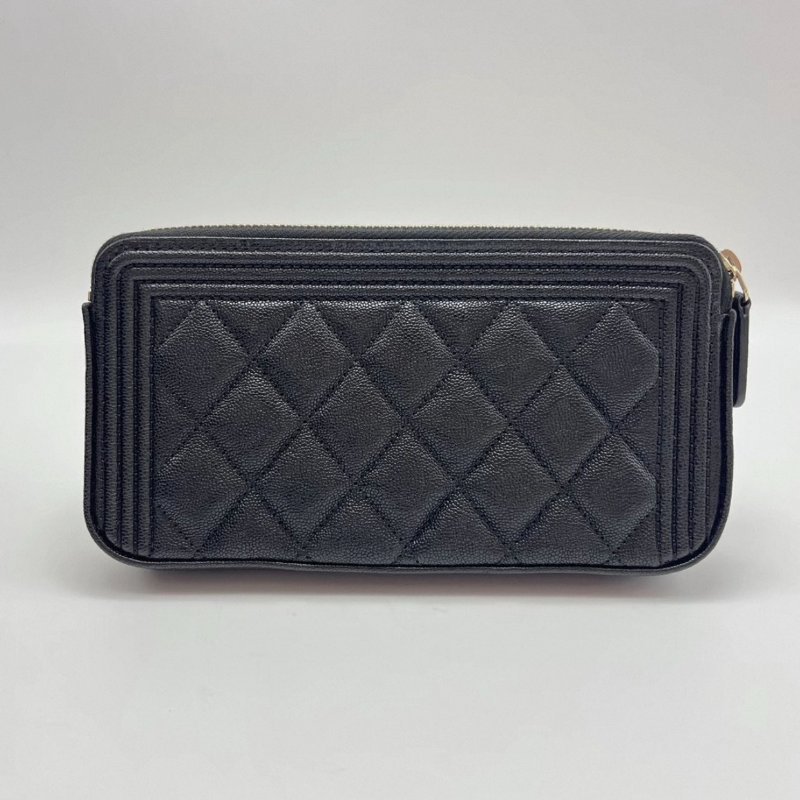 CHANEL黑金Leboy woc荔枝牛皮鏈條18.5*10*3 98新配件盒子塵袋-3