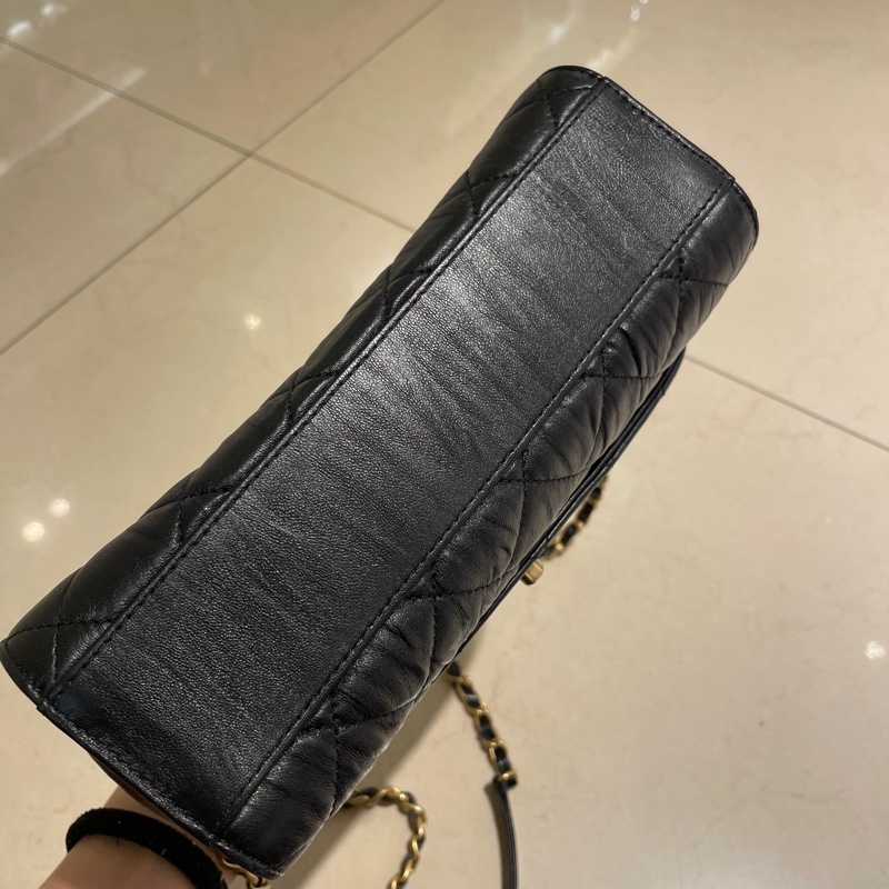 CHANEL抓皺羊皮handle兩用包-7