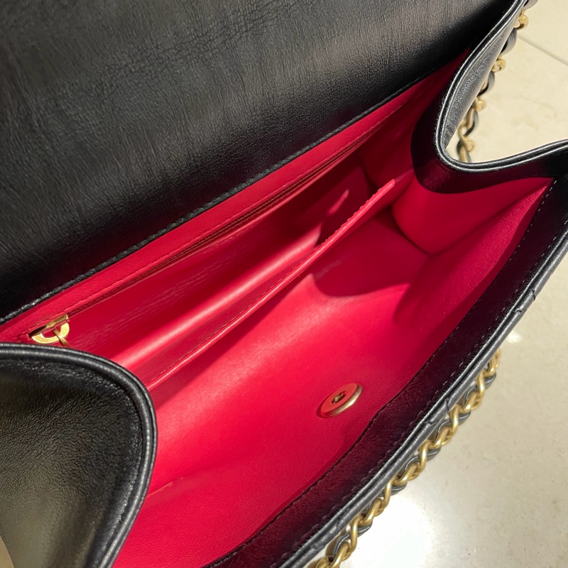 CHANEL抓皺羊皮handle兩用包-10