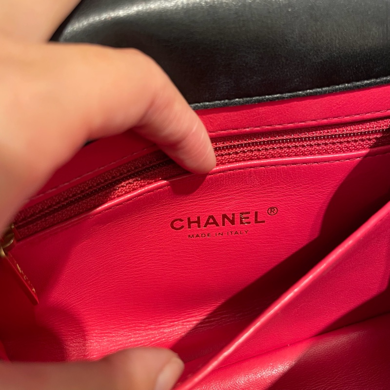 CHANEL抓皺羊皮handle兩用包-11