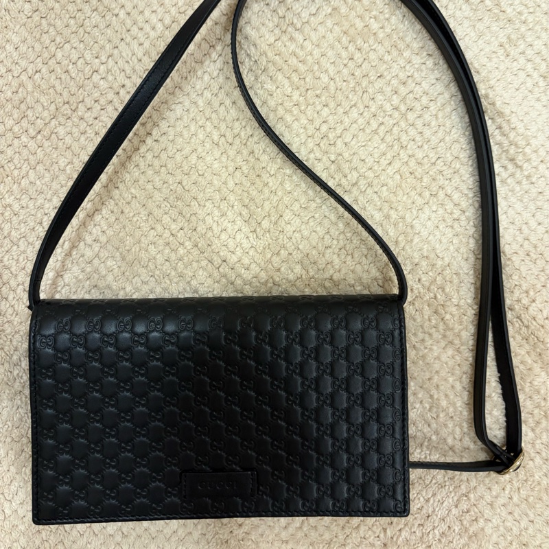 GUCCI LOGO WOC 壓紋 肩背包-8